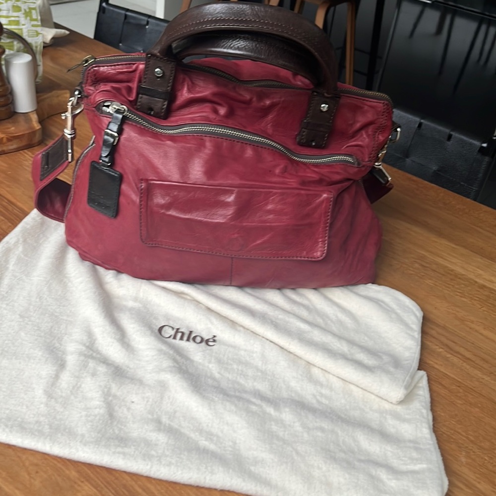 CHLOE LEATHER BON VOYAGE SHOULDER BAG